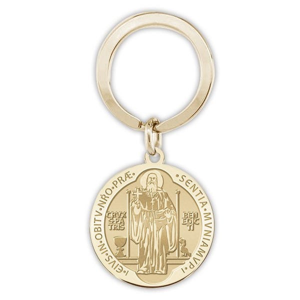 Saint Benedict Jubilee Religious Keychain