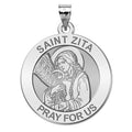 Saint Zita Round Religious Medal