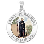 Saint Peregrine Religious Medal "Color"