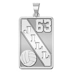 Personalized Volleyball Pendant with Cut-Out Name & Number