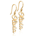 Script Name Dangle Earrings