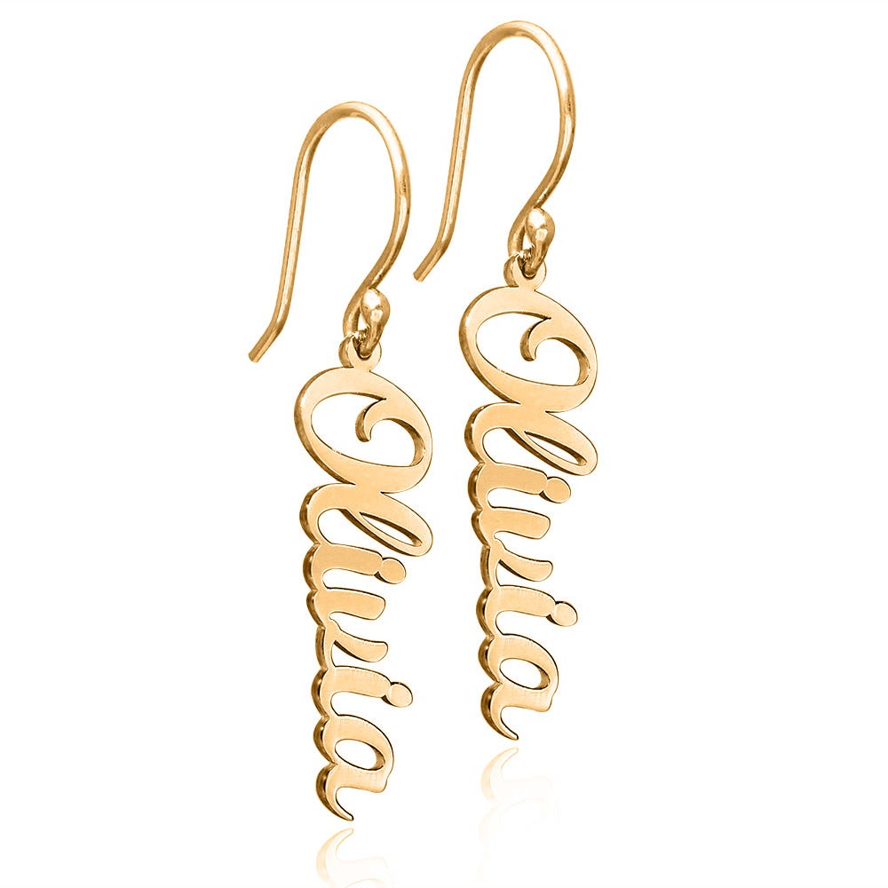 Script Name Dangle Earrings