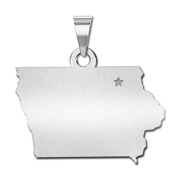 Personalized Iowa Pendant or Charm