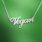 Vegan Necklace with 18 Inch Chain