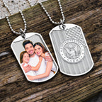 Officially Licensed Reversible US Army Photo Engraved Dog Tag