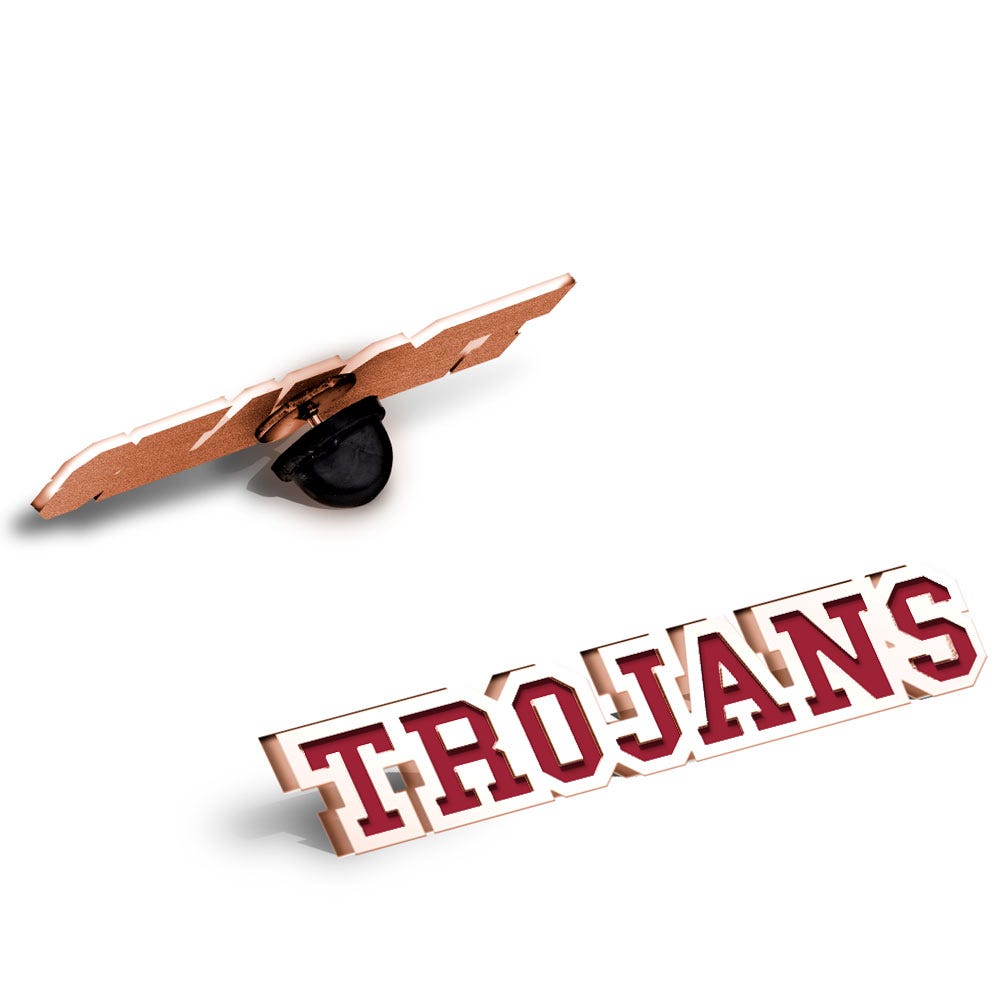 Usc Color Enamel Block Trojans Pin