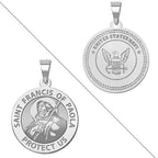 Saint Francis Of Paola Doublesided Navy Medal