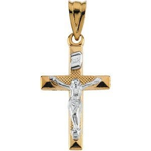 Two-Tone Crucifix Pendant