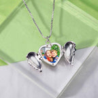 Angel Wing Heart Photo Locket