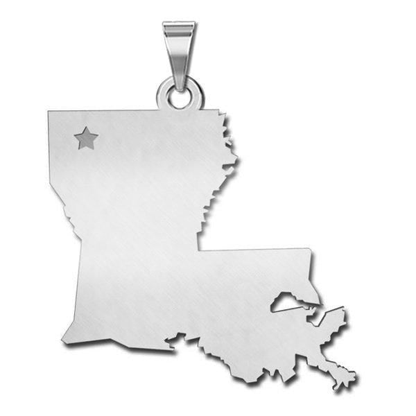 Personalized Louisiana Pendant or Charm