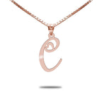 Initial Necklace with Tiny Heart