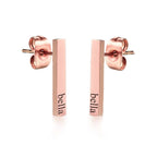 Petite Vertical Bar Name or Initial Earrings