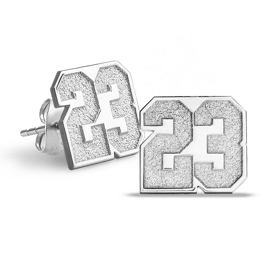 Pair of Sports Number Stud Earrings