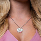 Always In My Heart Heart Swivel Photo Pendant