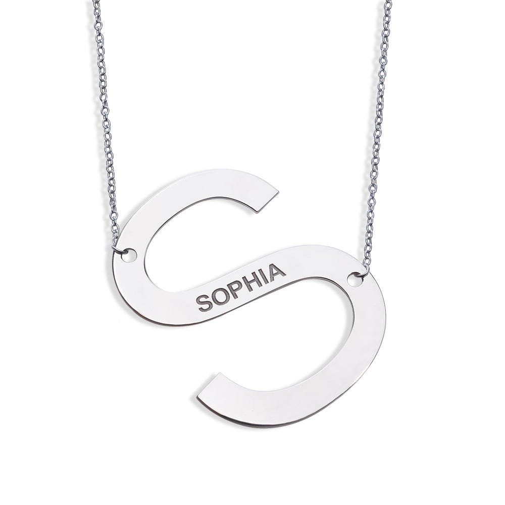 Big Initial Name Necklace