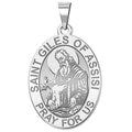 Saint Giles of Assisi Religious Medal - Oval