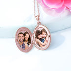 14K Rose Gold Classic Oval Photo Locket
