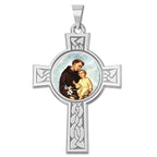 Saint Anthony Cross Religious Medal "Color