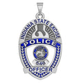 Personalized Indiana State Excise Police Badge with Your Rank and Number