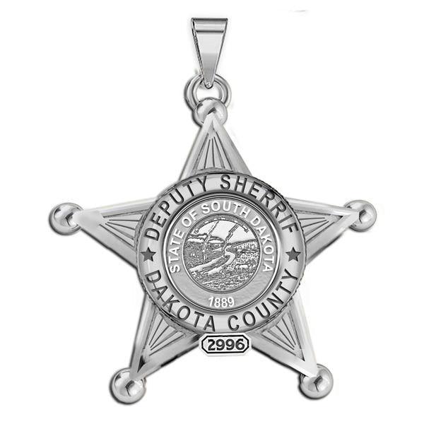 Personalized South Dakota Sheriff Badge with Rank, Number & Dept.