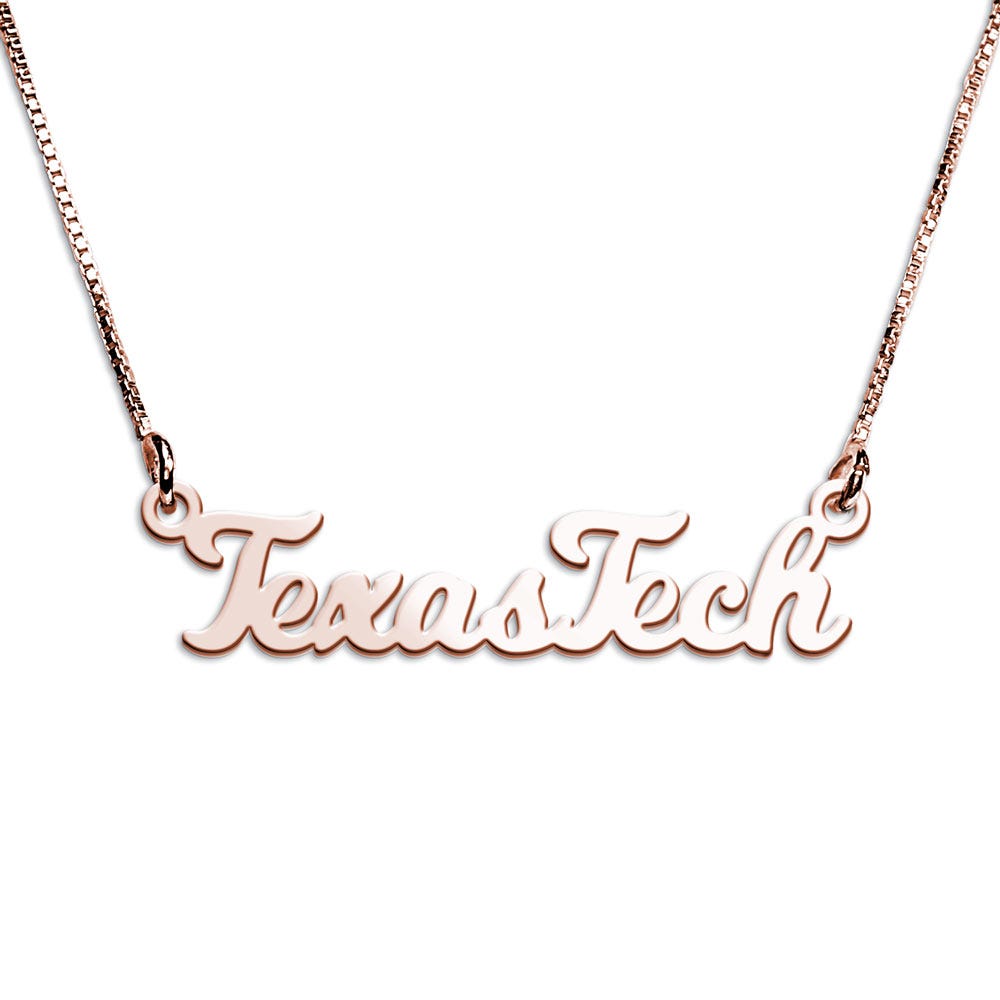 Texas Tech Script Necklace