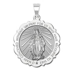 Miraculous Medal Scalloped Round