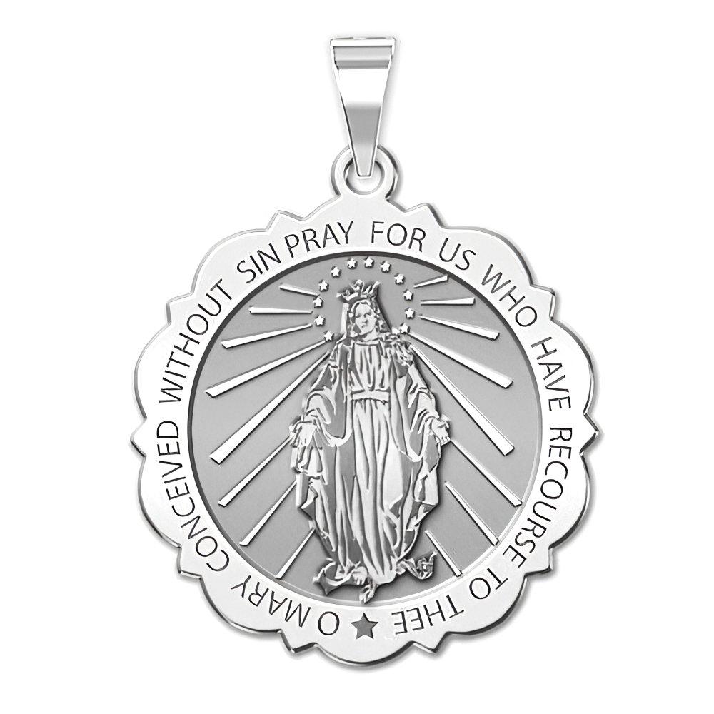 Miraculous Medal Scalloped Round