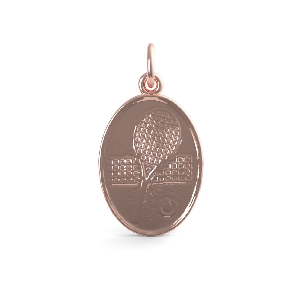 Tennis Oval Disc Charm
