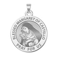 Saint Margaret Of Castello Round Religious Medal