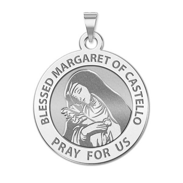 Saint Margaret Of Castello Round Religious Medal