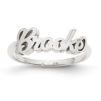 Personalized Script Name Ring