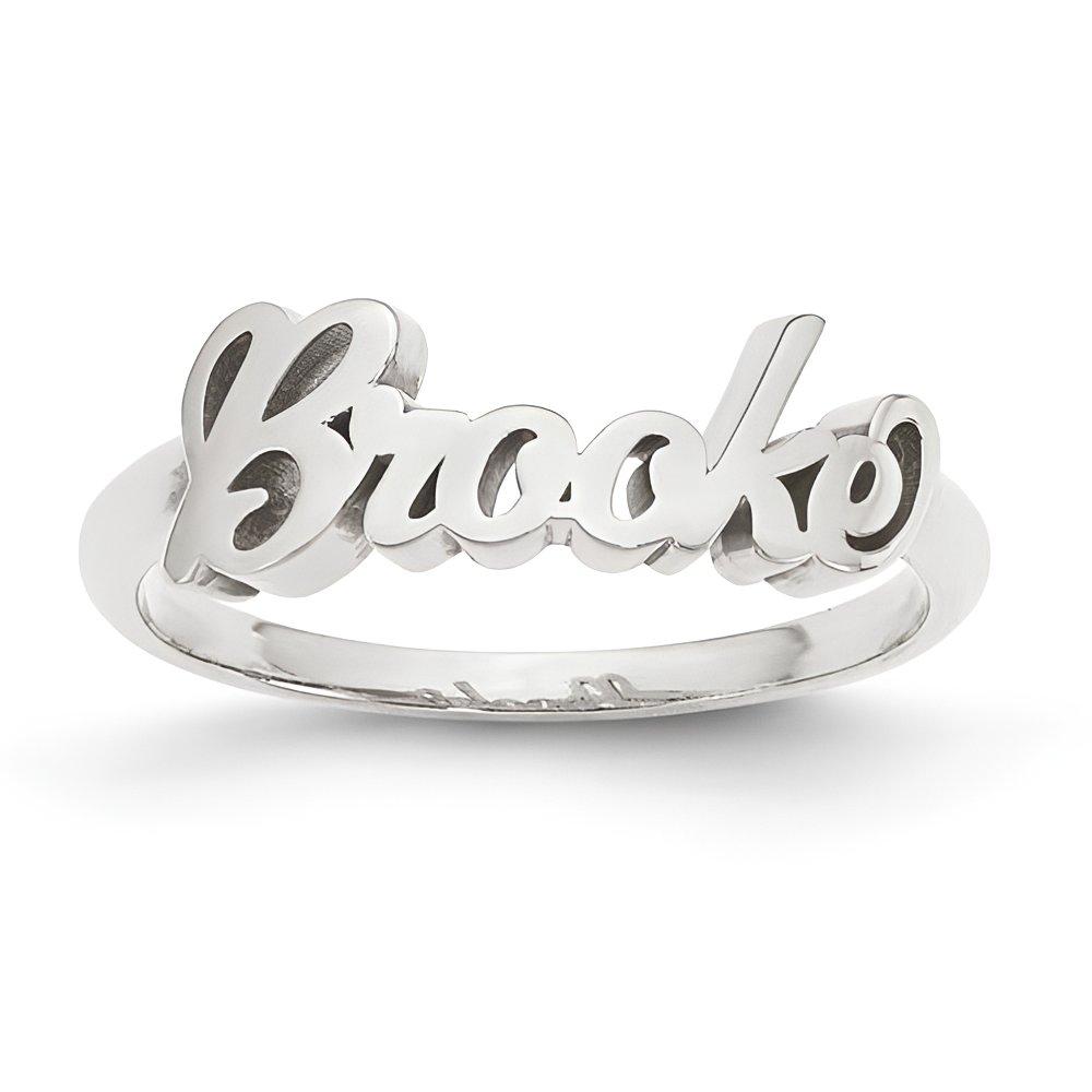 Personalized Script Name Ring