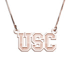Usc Block Necklace