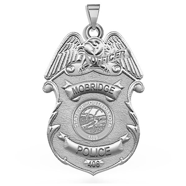 Personalized South Dakota Mobridge Police Badge with Your Rank, Number & Department