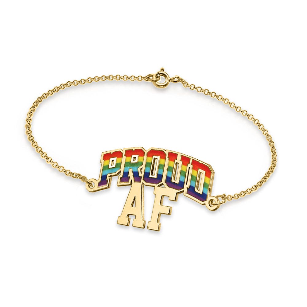 Proud Af Anklet / Ankle Bracelet - Adjustable Size