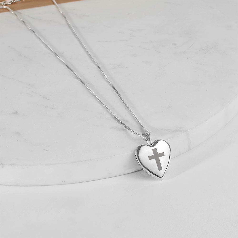 Cross Heart Photo Locket