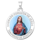 Sacred Heart Of Jesus Round Color Medal