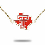 Texas Tech Color Enamel Outline Bracelet