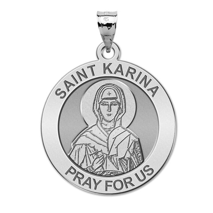 Saint Karina Round Religious Medal