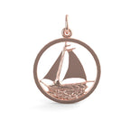 Sail Boat in Ring Charm