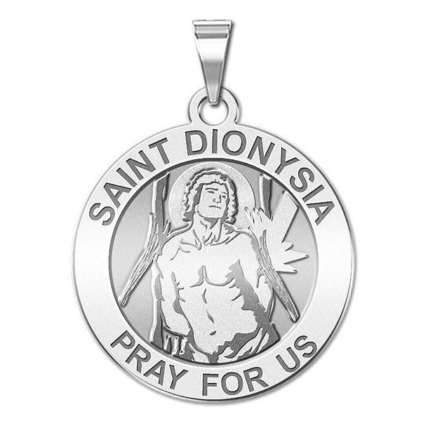 Saint Dionysia Round Religious Medal