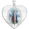 Miraculous Medal Heart Shaped Color