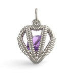 Embraced with Love February Stone Charm (8350-002)