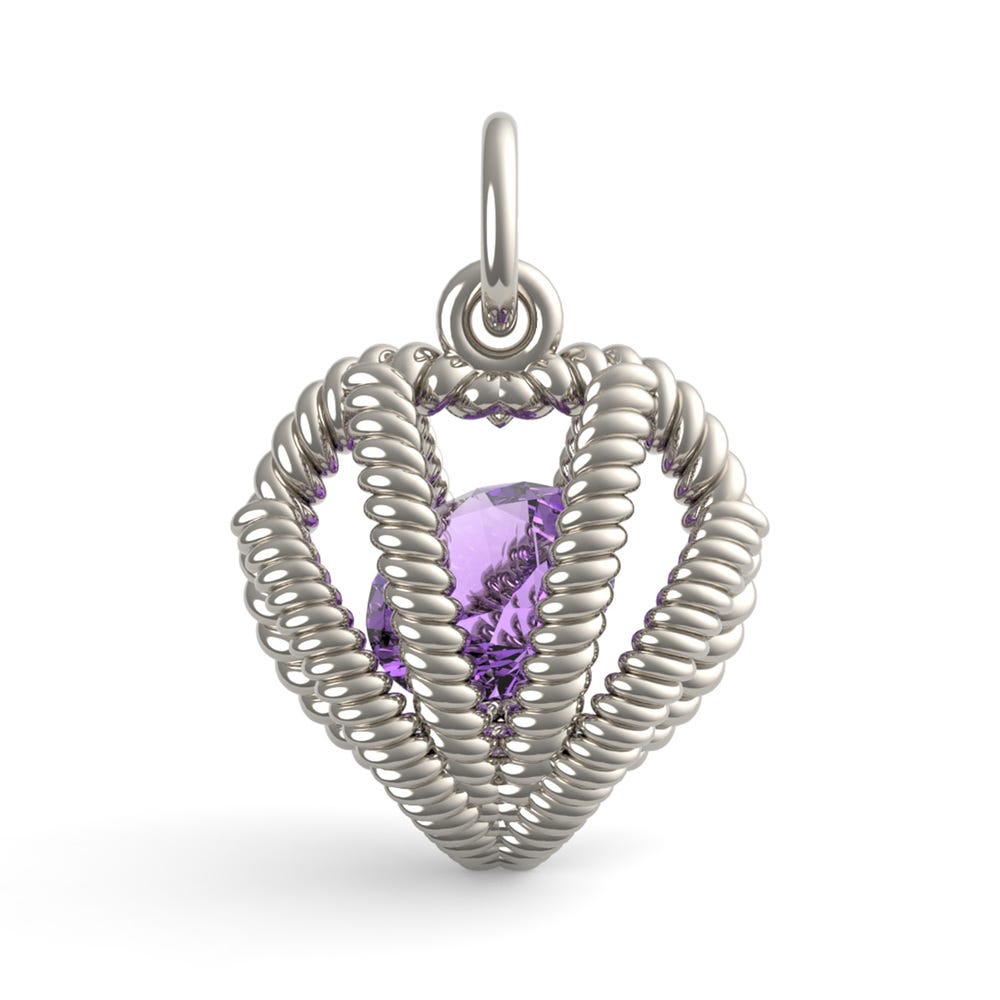 Embraced with Love February Stone Charm (8350-002)