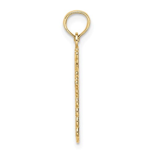 14K Budded Cross Charm