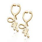 Pair of Nurse Initial Stethoscope Stud Earrings