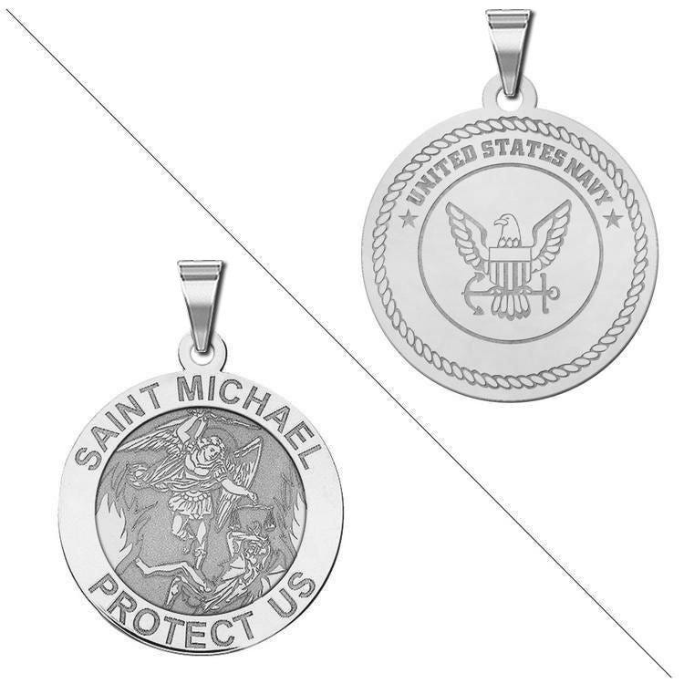 Saint Michael Doubledside Navy Religious Medal