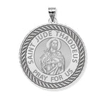 Saint Jude Round Rope Border Medal