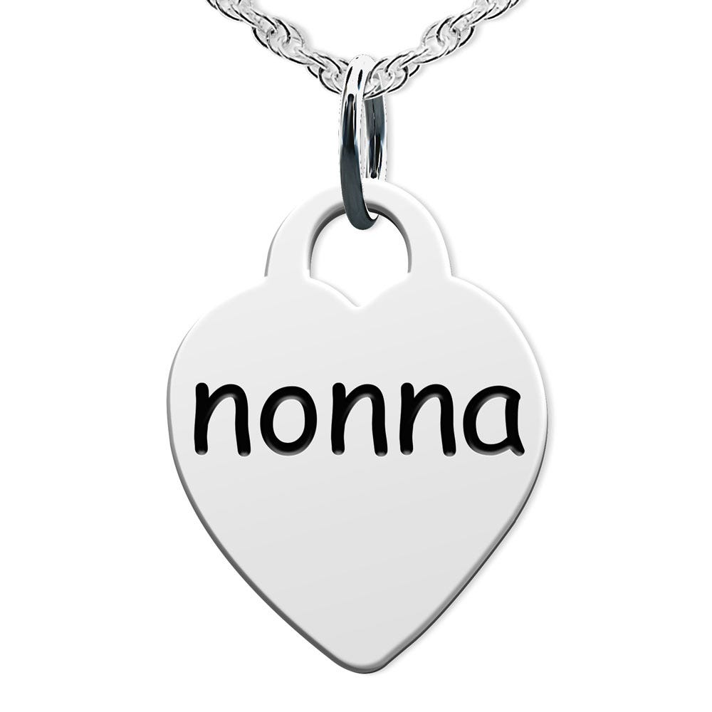 Nonna Heart Shaped Charm