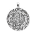 Saint Kateri Tekakwitha Round Rope Border Religious Medal